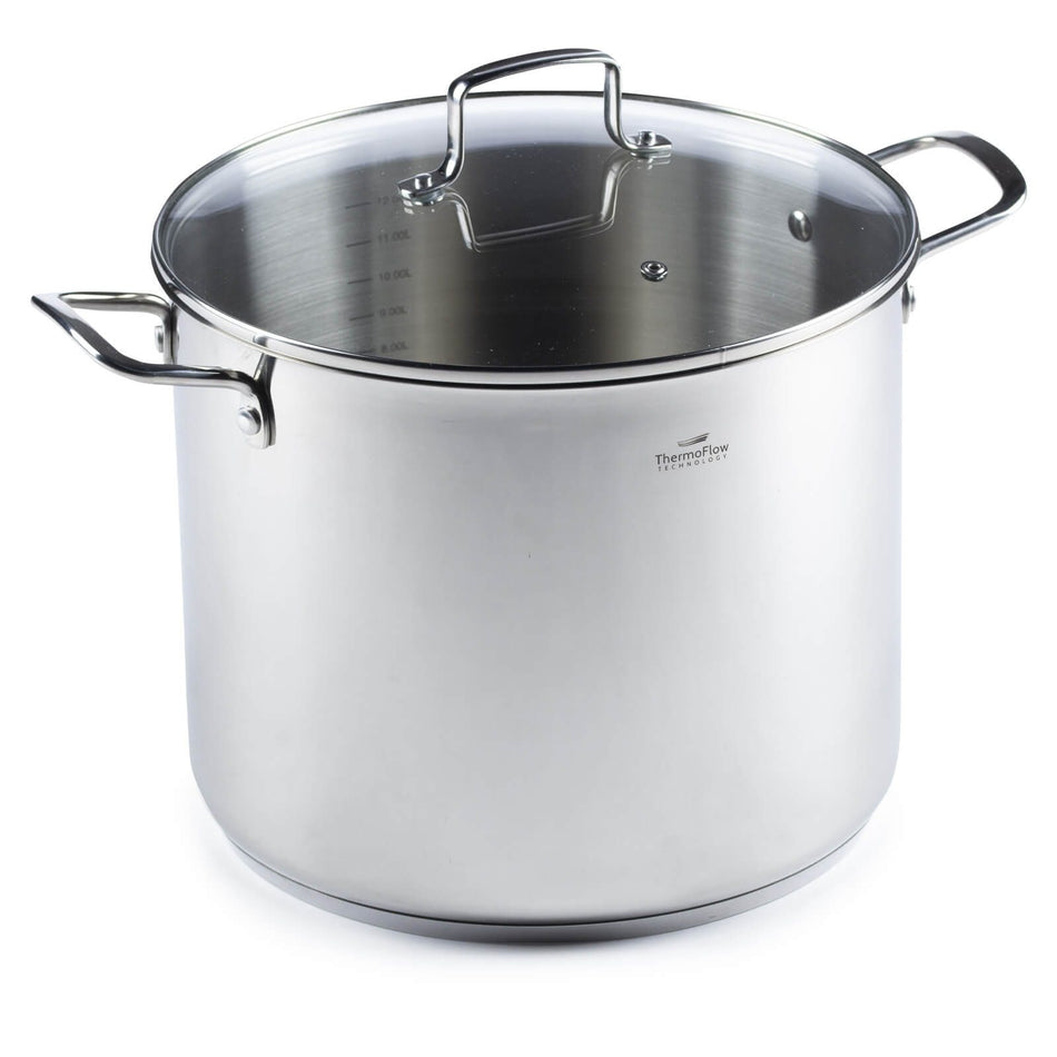 Rosmarino rozsdamentes acél fazék üvegfedővel Pour&Cook II – 14 L, 28 cm