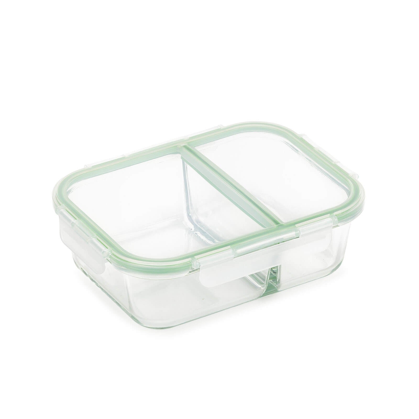 Téglalap alakú üveg tepsi fedéllel és rekesszel Rosmarino Bake&Go – 1300 ml
