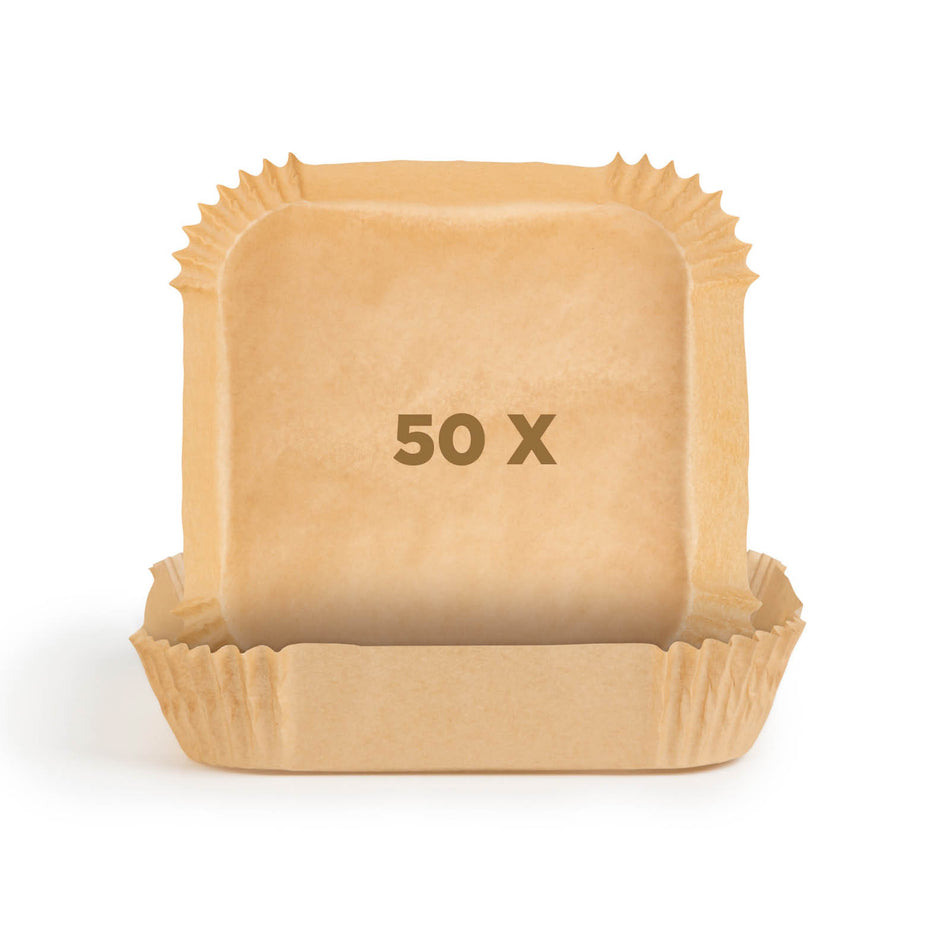 50 darabos Rosmarino Légsütő Sütőpapír Készlet - Négyzet alakú, 20 cm