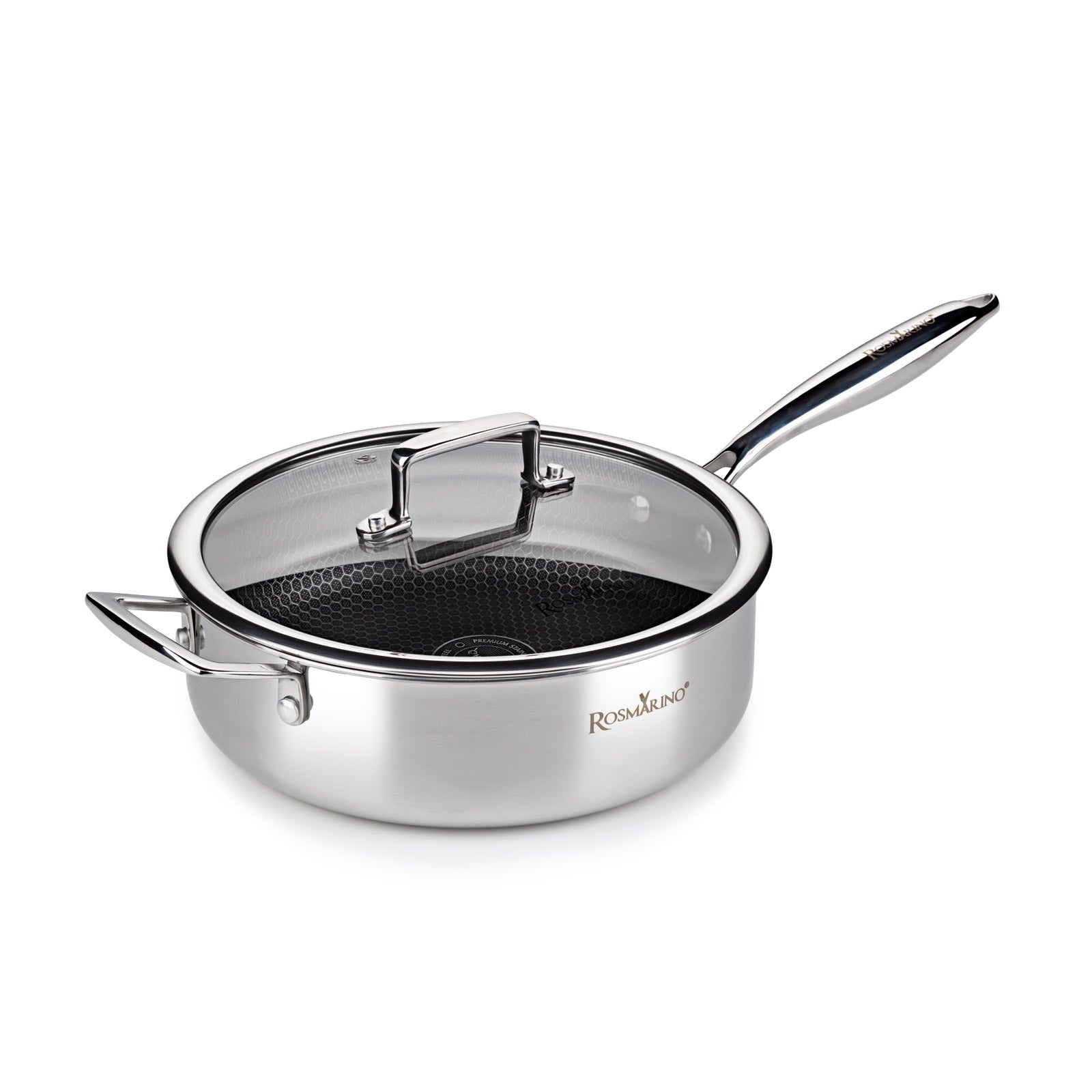 Prémium Rosmarino HexaPro serpenyő fedővel - 24 cm