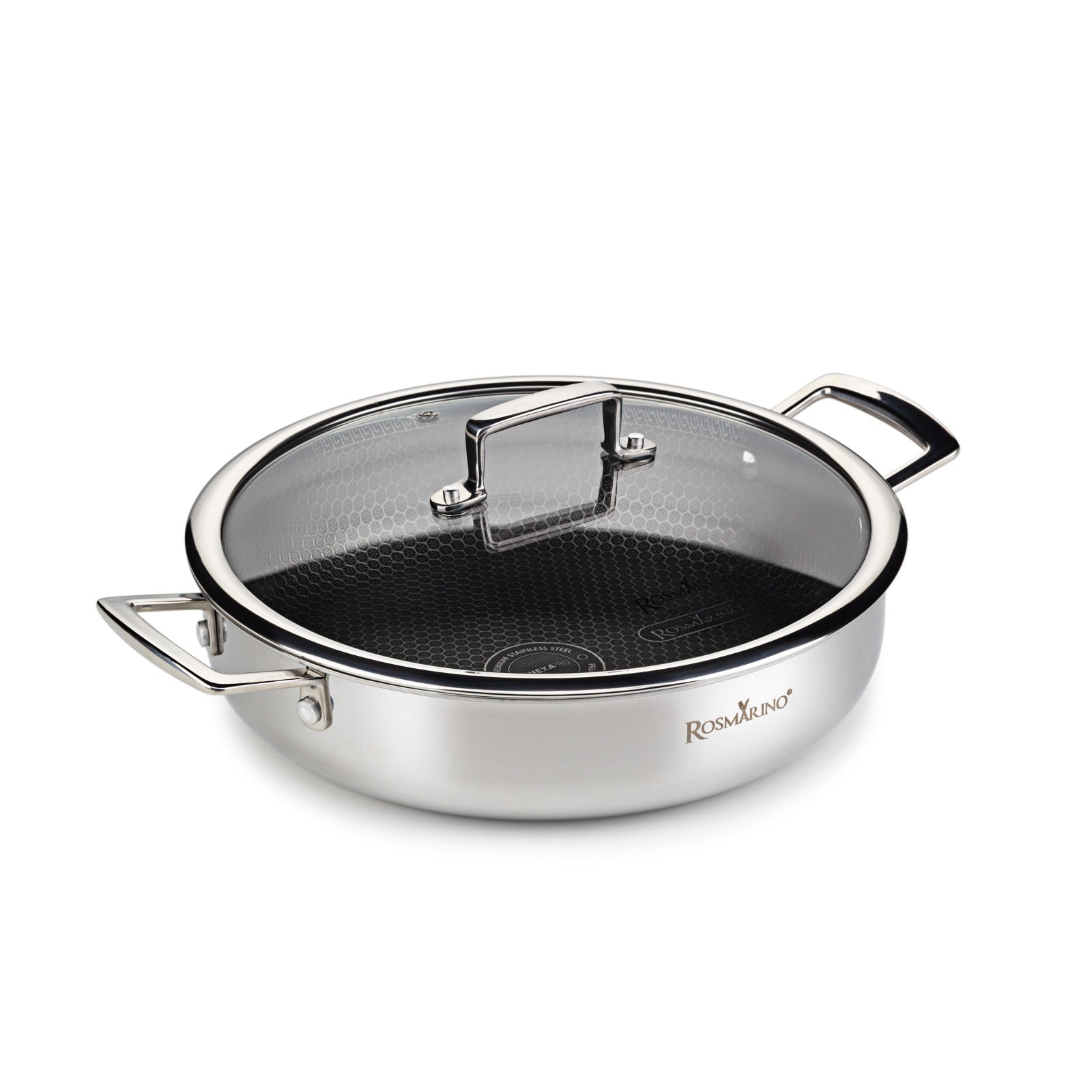 Prémium alacsony lábas fedővel Rosmarino HexaPro - 28 cm
