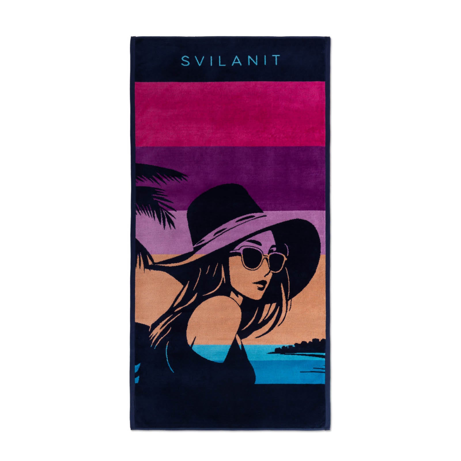 Strandtörölköző Retro Lady, 80 x 160 cm