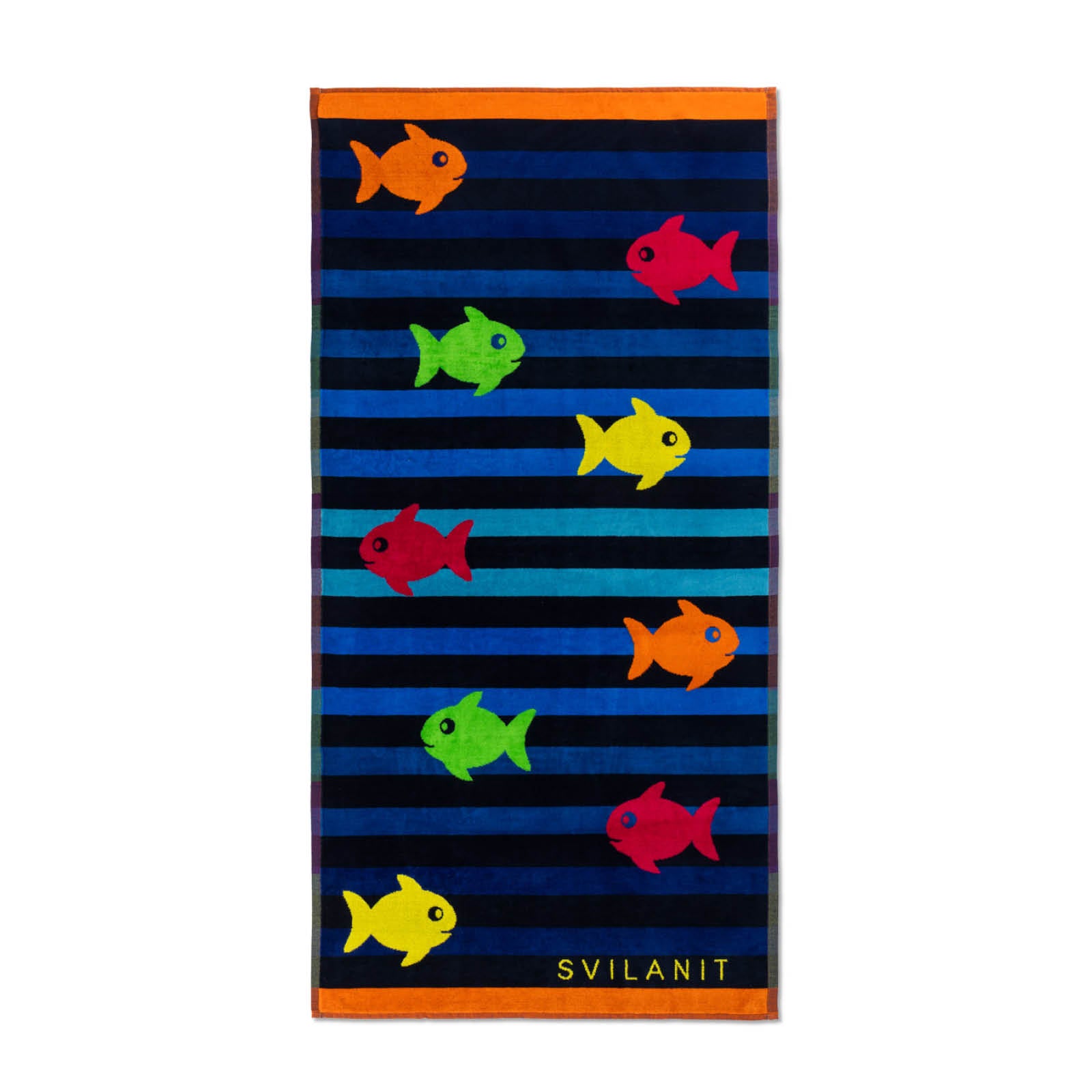 Strandtörölköző Fish School, 75 x 150 cm