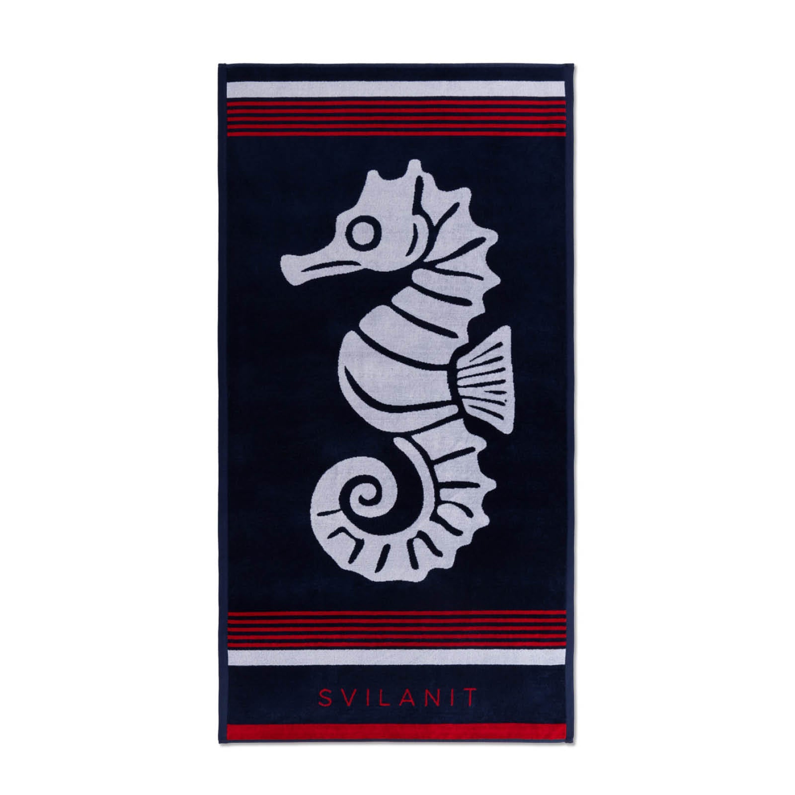 Strandtörölköző Seahorse red 80 x 160 cm