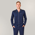 Svilanit férfi pizsama hosszú Greyson – Imperial Blue