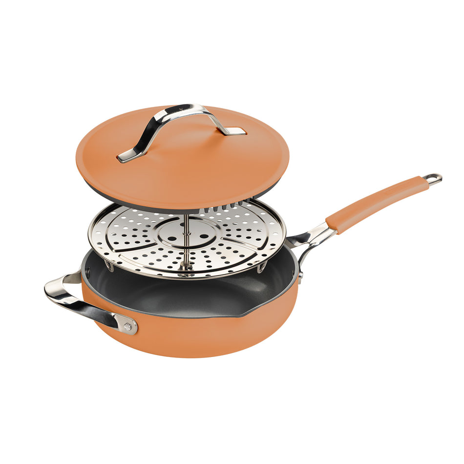 Rosmarino Chef’s Choice All-in-One serpenyő gőzöléshez, pároláshoz és sütéshez, 24 cm