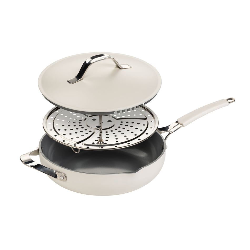 Rosmarino Chef’s Choice All-in-One serpenyő gőzöléshez, pároláshoz és sütéshez, 28 cm