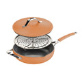 Rosmarino Chef’s Choice All-in-One serpenyő gőzöléshez, pároláshoz és sütéshez, 28 cm