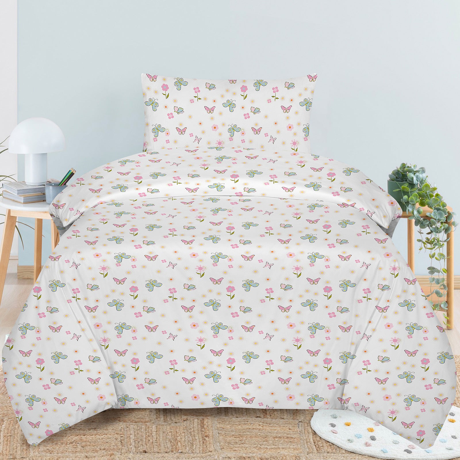 Pamut gyerek ágyneműhuzat Svilanit Flutter Bloom