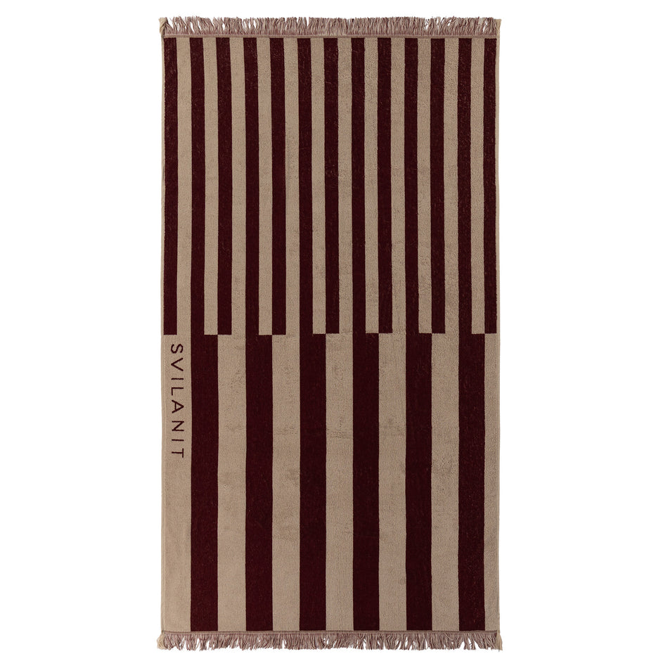 Svilanit prémium nagy strandtörölköző Double Stripes, 100 x 180 cm