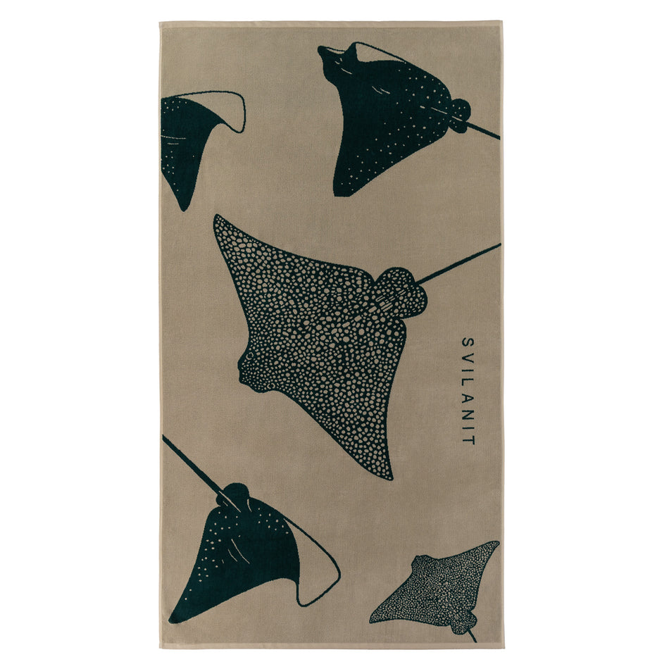 Svilanit prémium nagy strandtörölköző Mantas, 100 x 180 cm