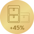 Karcsú kialakítás, 45% helymegtakarítás4