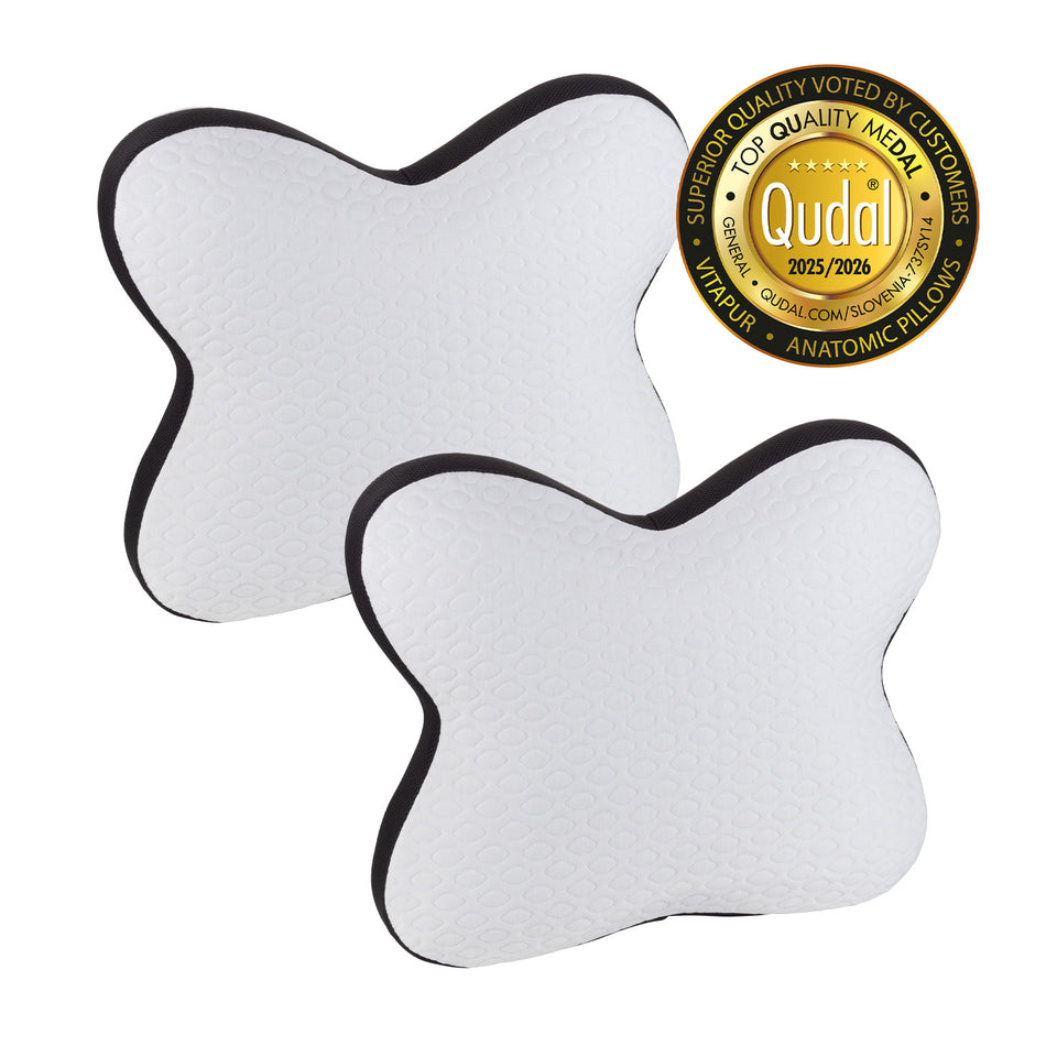 2 x ergonómikus párna Vitapur Memosilver Butterfly – 45 x 54 cm