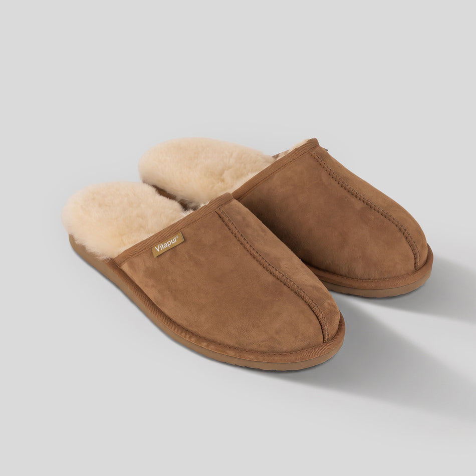 Meleg férfi papucs prémium juhgyapjúból Warm Step Luxury