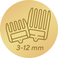 4 fésű 3–12 mm-es hajhosszhoz3