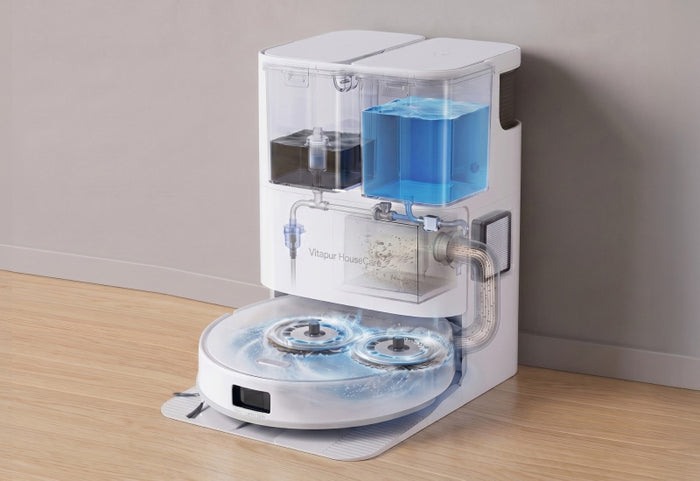 Az All-in-One-Station ön­tisztító állomás mindent elvégez Ön helyett
