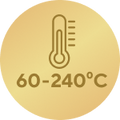 Hőmérséklet-tartomány 60–240 °C3